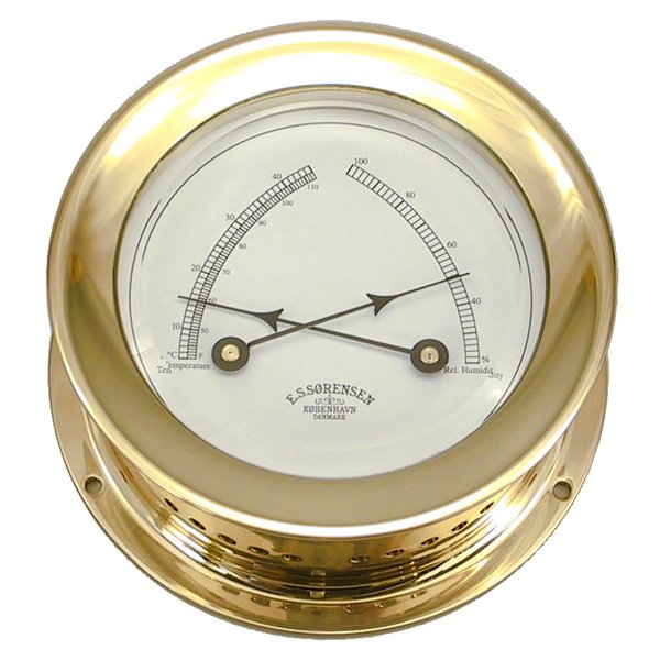 Thermometer-Hygrometer E.S.Soerensen MINI, Messing, D 115 mm