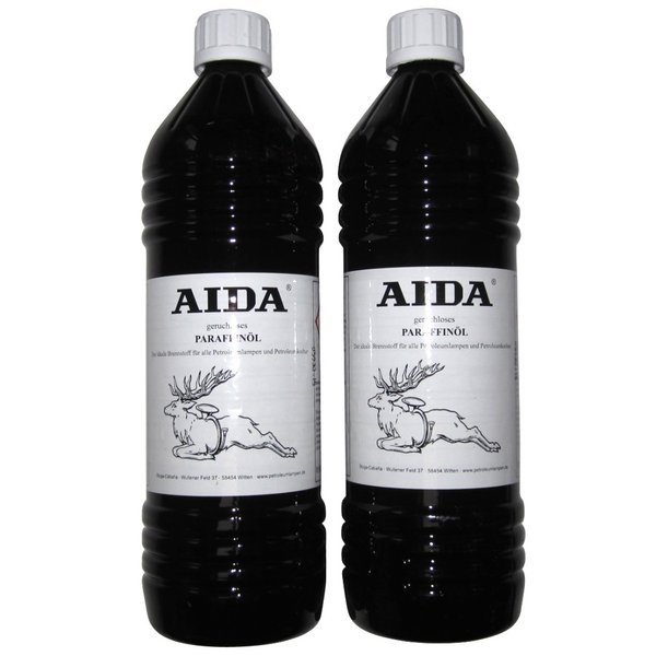 Petroleum Lampenöl AIDA 2 Liter, geruchlos, hochrein, für Petroleumlampen