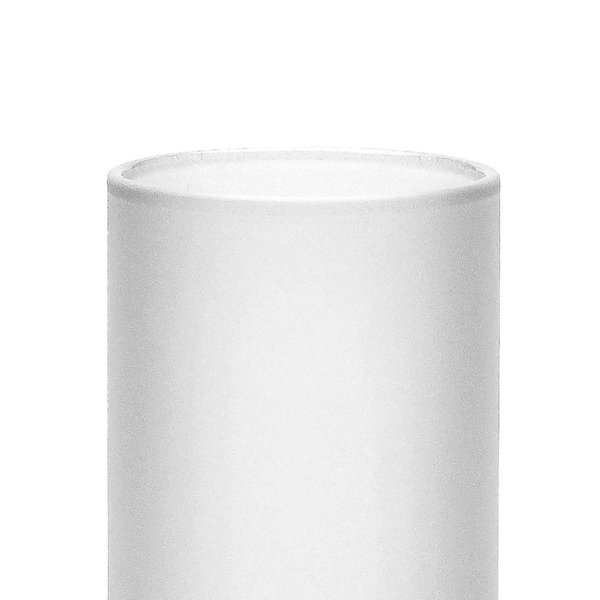 Glaszylinder mattiert, Durchm. 28 mm, Höhe 75 mm, fuer Elektroleuchten und andere