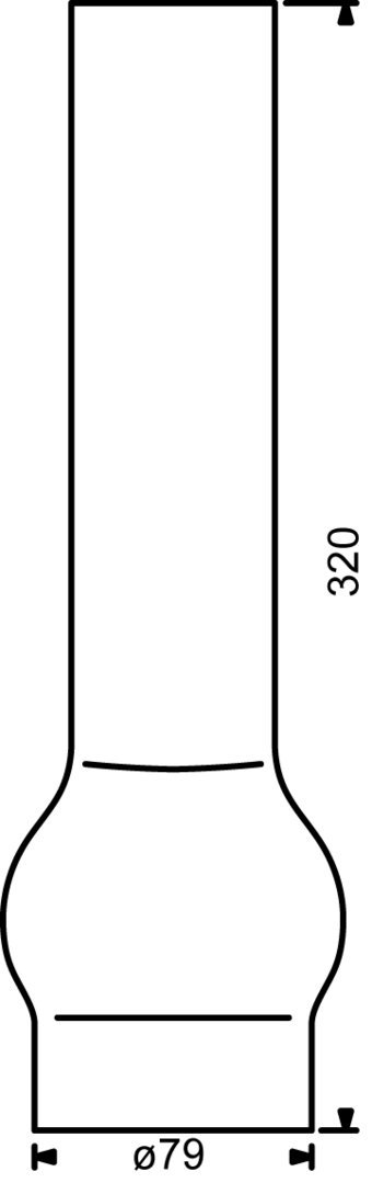Ersatzglas MATADOR 30''', Durchmesser 79 mm, Höhe 320 mm